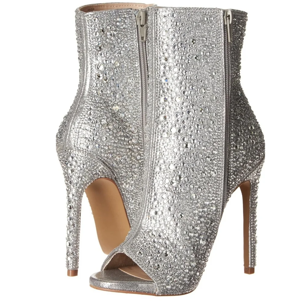 Steve Madden Women's Dispute-r Ankle Boot peep toe 7.5